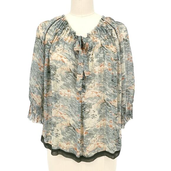 JOIE Watercolor Cloud Perry Silk Top Blouse XS - Picture 4 of 11